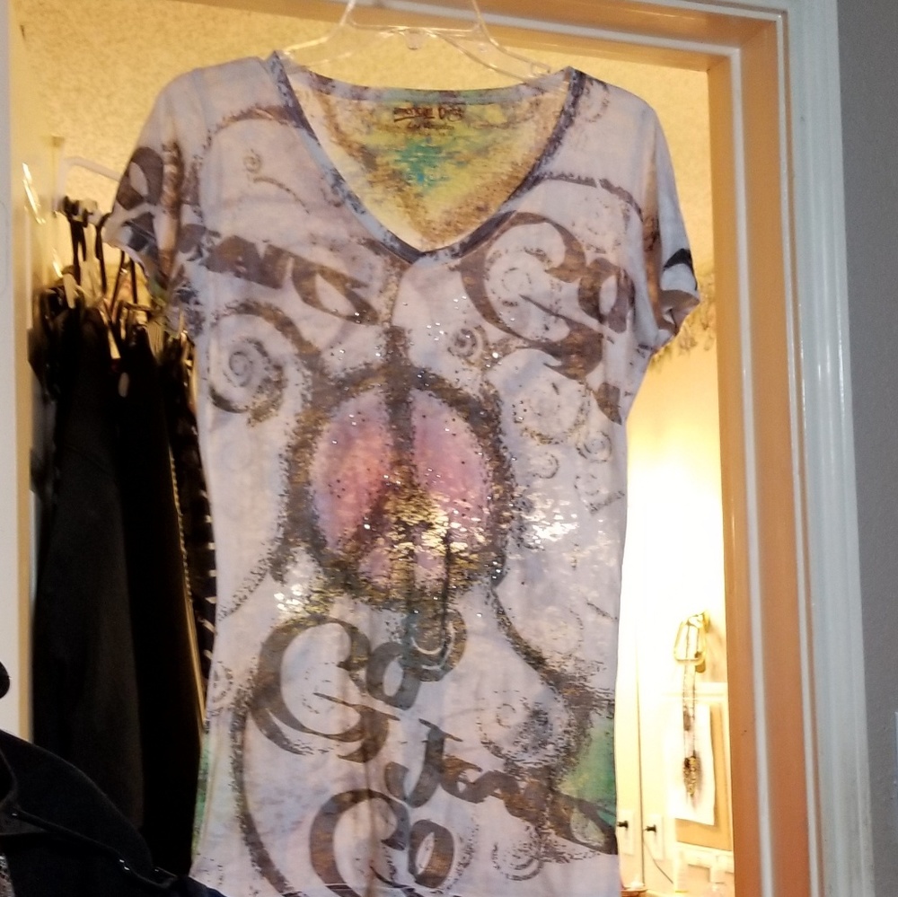 AMERICAN TWIST Sheer T-Shirt Size M